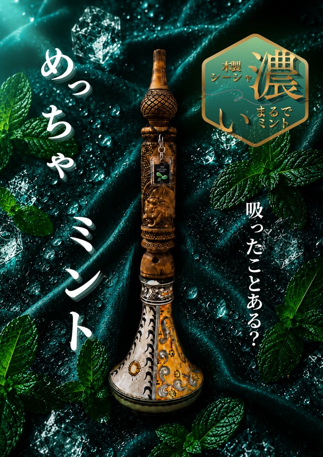 木製シーシャ ミント（まるでミント）